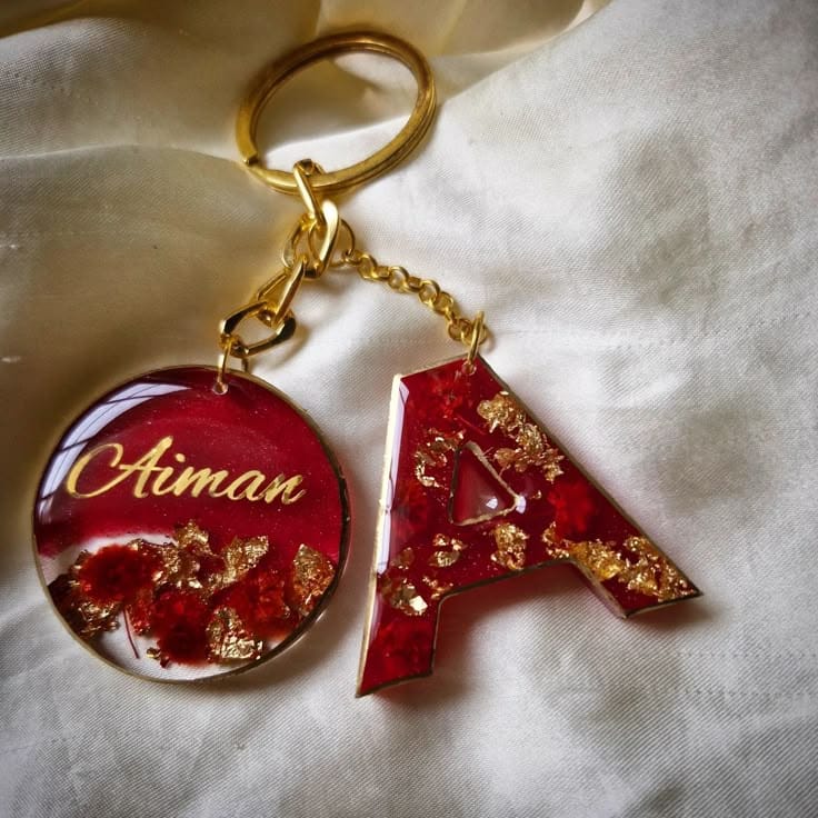 Personalized Handmade Resin Name Keychain/ Customized Keychains